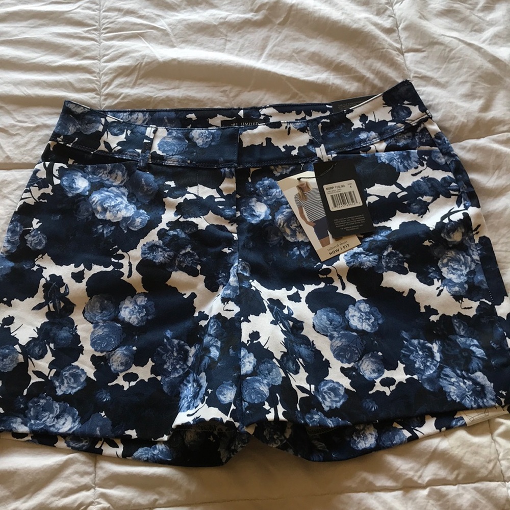 Tailored Short - The Limited - blue floral